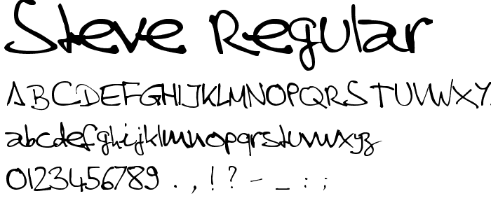 Steve Regular font